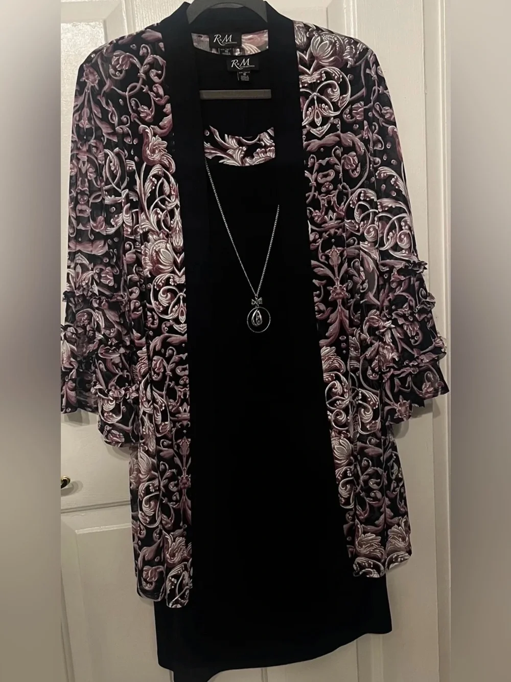 R & M Richards Women’s 2 Piece Dress & Jacket In Floral Print Size 10 Brand New!